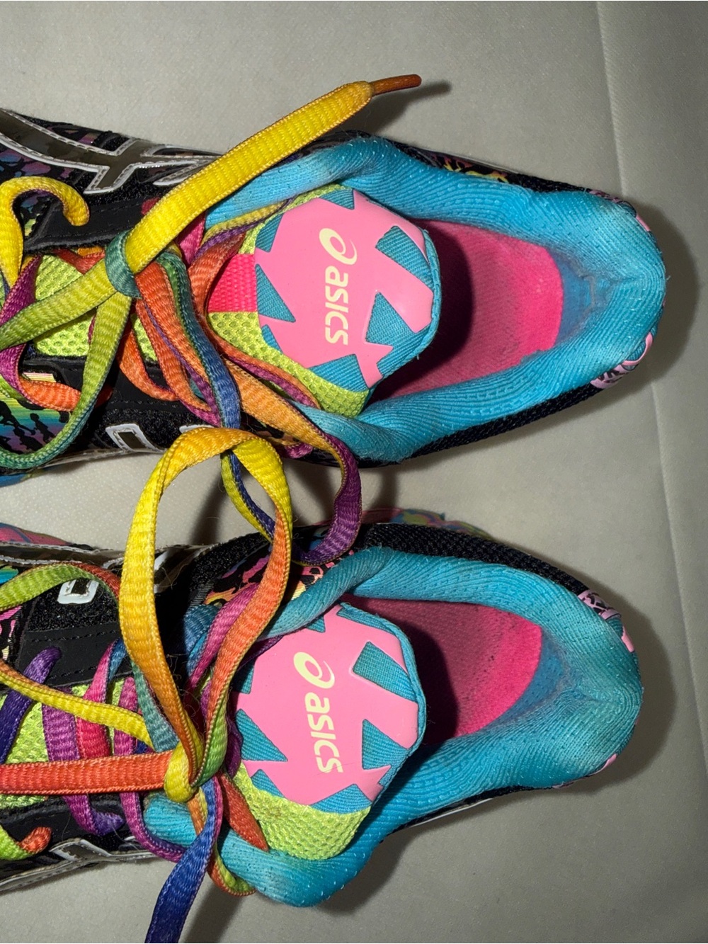 ASICS Black Athletic Sneakers with Multicolor Accents - Picture 7 of 9